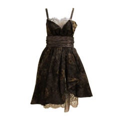 Christian Lacroix Silk Jacquard & Lamé Lace Party Dress 4