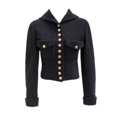 Vintage Chanel Nubby Wool Sailor Jacket