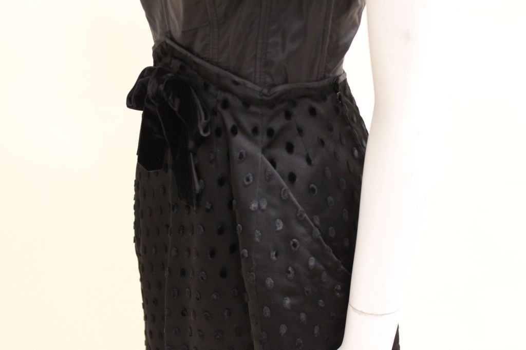 Christian Dior (Marc Bohan) A/W 1962 Couture Flocked Silk Dress + Jacket For Sale 4