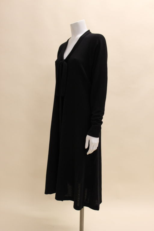 Halston Wool Jersey Trapeze Dress 1