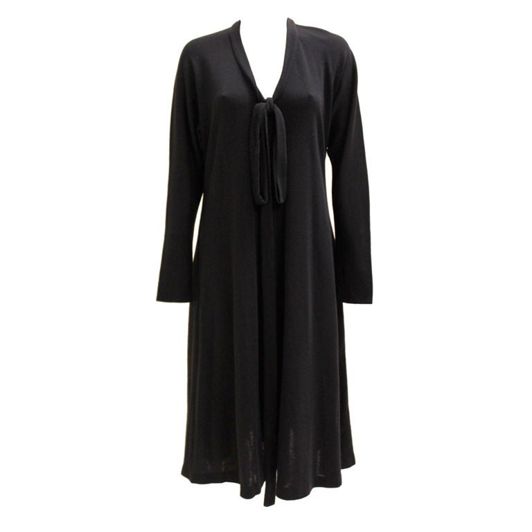 Halston Wool Jersey Trapeze Dress