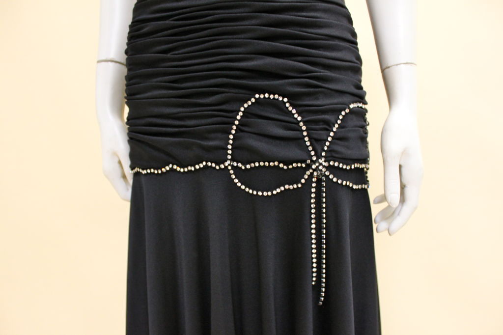 1970's Azzaro Jersey Halter Disco Dress 1