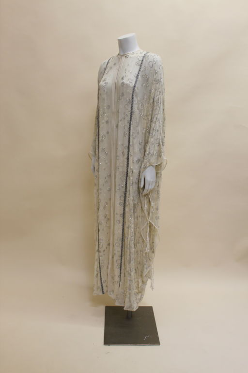Women's 1970's Thea Porter Couture Glitter Chiffon Caftan