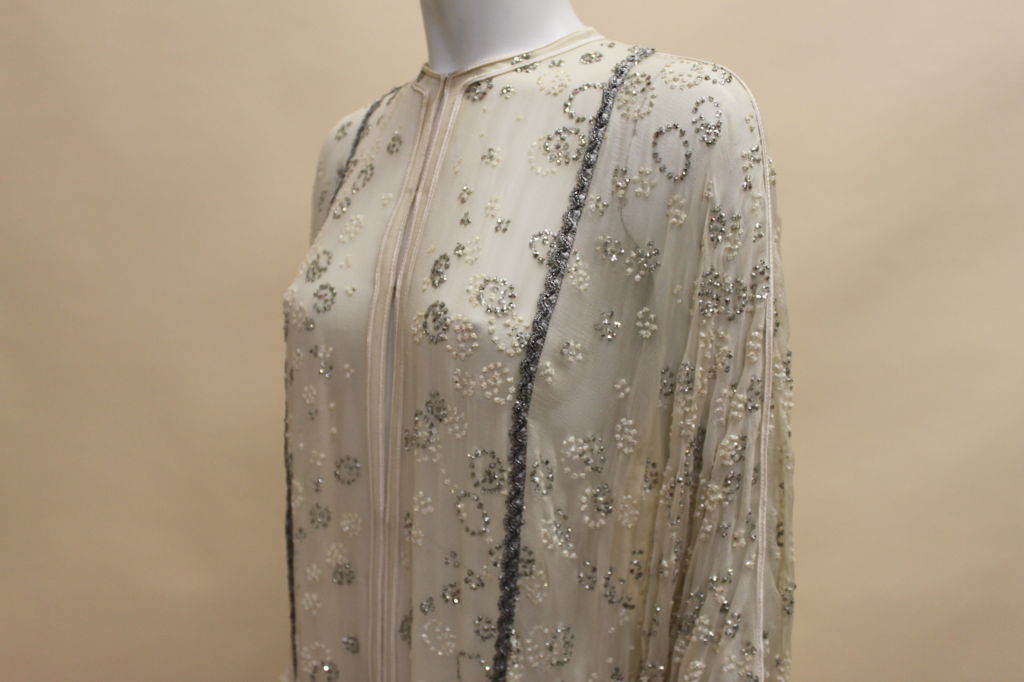 1970's Thea Porter Couture Glitter Chiffon Caftan 3
