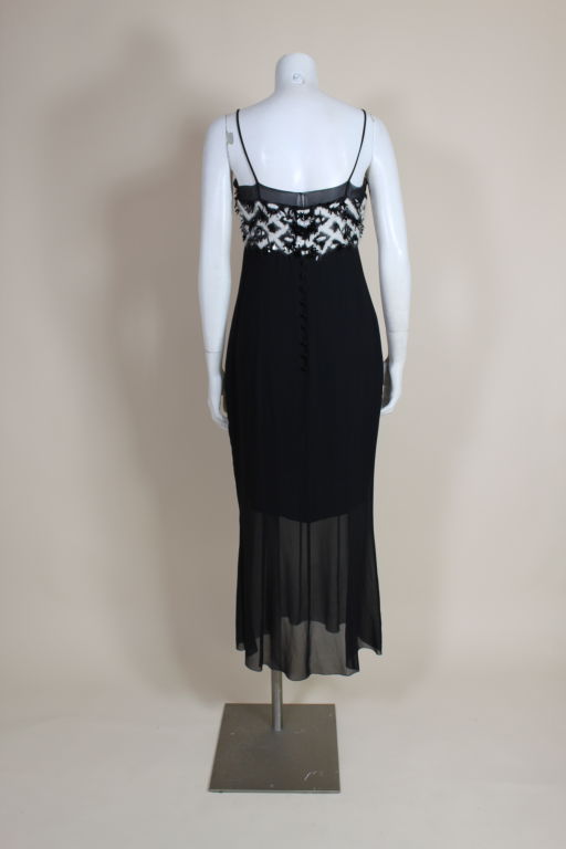 Chanel Embellished Wool Cashmere and Chiffon Gown 2