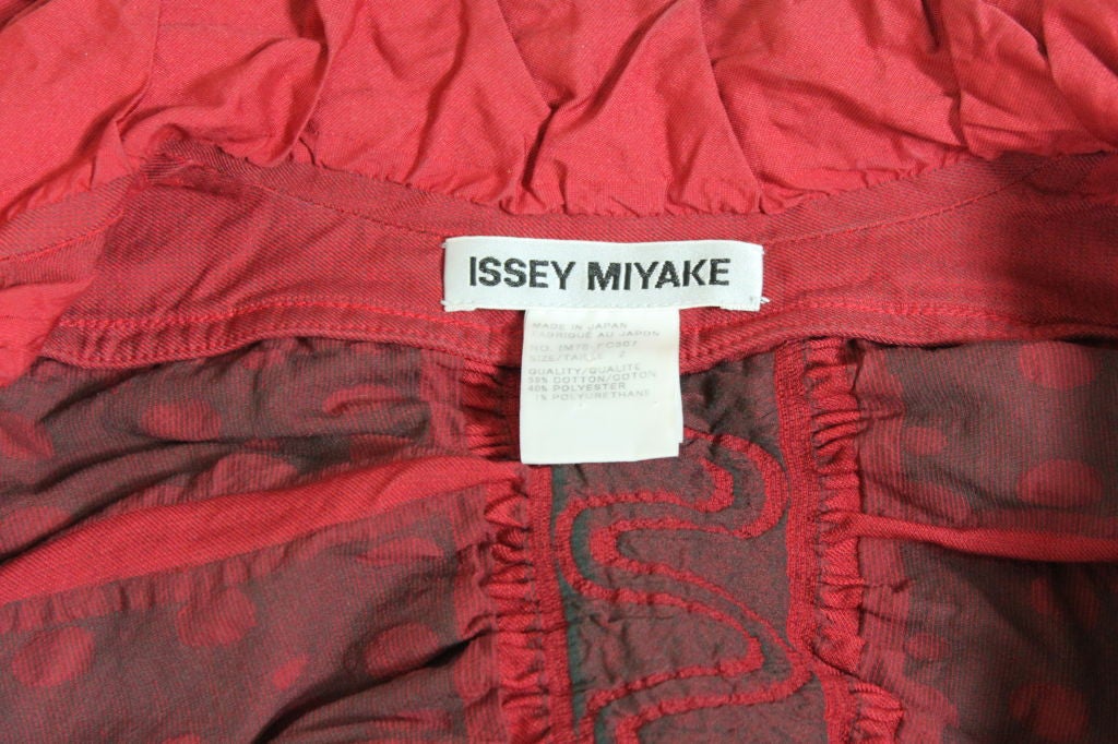 Issey Miyake Red Shrunken Bomber Jacket 7