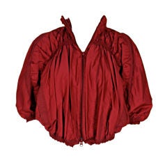 Vintage Issey Miyake Red Shrunken Bomber Jacket