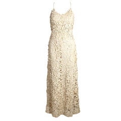 Stavropoulos Ivory Chemical Lace Gown