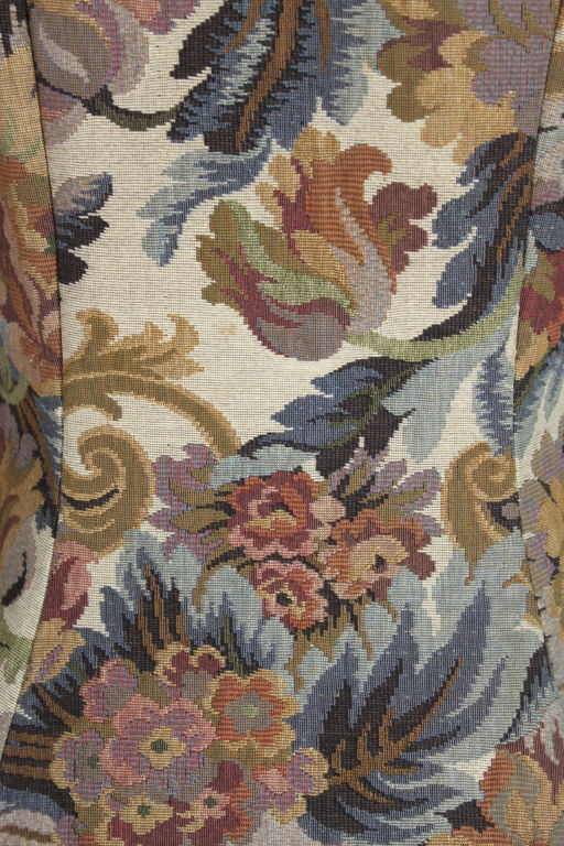 1970's Biba Fur Trimmed Floral Tapestry Coat at 1stdibs