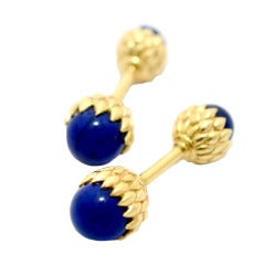 Tiffany & Co. Jean Schlumberger Lapis Lazuli Gold Acorn Cufflinks