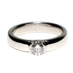 Tiffany & Co Platinum Diamond Engament Ring .41carat G-VS2.