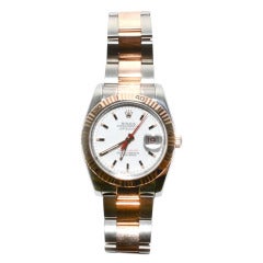 Rolex Stainless Steel and Rose Gold Datejust Wristwatch