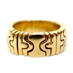 Vintage Bulgari Parentesi Yellow Gold Ring 