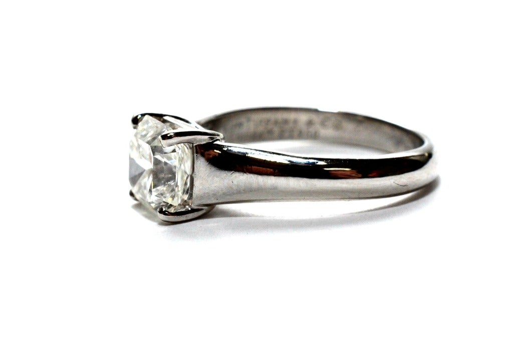 Tiffany & Co 1.77ct Platinum Lucida Engagement Ring GIA Certified In Excellent Condition In Houston, TX