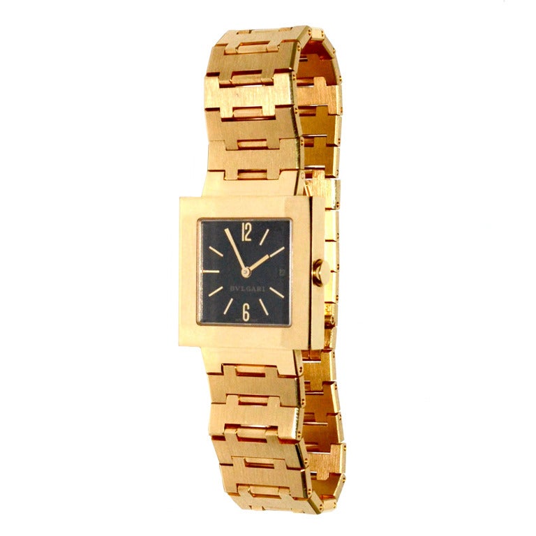 Bulgari Yellow Gold Quadrato Bracelet Watch