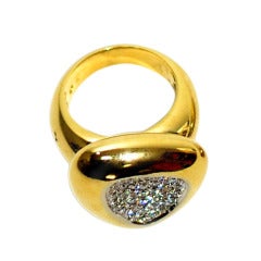 Roberto Coin "Capri Plus" Pave Diamond  Gold Ring.