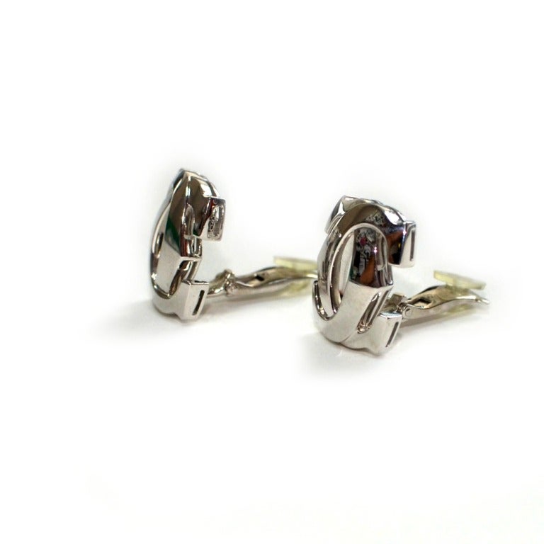 Brand: CARTIER 

Metal: 18k WHITE GOLD 

Model: SIGNATURE DOUBLE C's 

Style: CLIP EARRINGS

Hallmarks: CARTIER 750 6043**