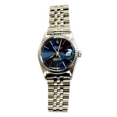 Rolex Stainless Steel Datejust Wristwatch Retailed by Tiffany & Co circa 1980s