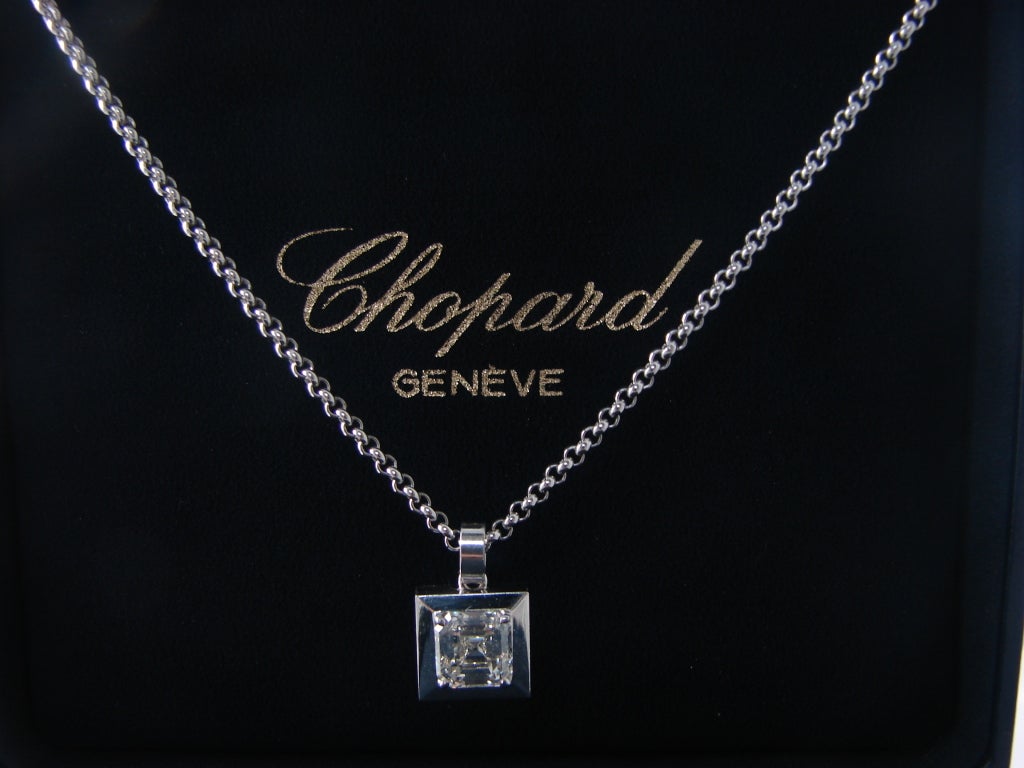 Chopard Diamond Pendant G.I.A. In New Condition In New York, NY