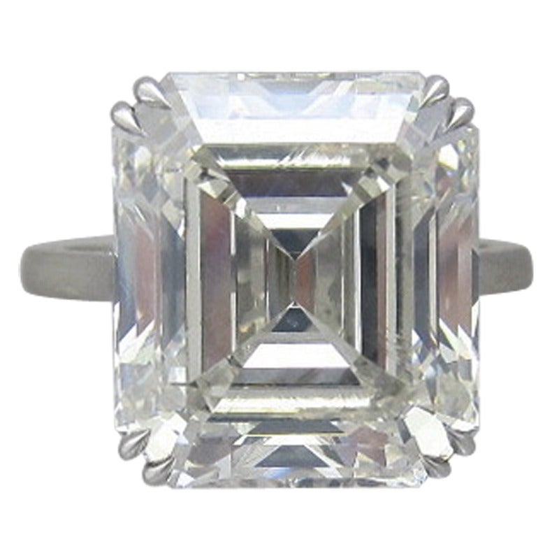 Stunning! 10.63 carats GIA Emerald Shape Diamond Ring