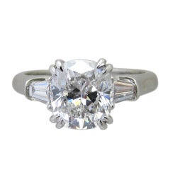 Harry Winston       G.I.A. Solitaire Diamond Ring