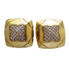 Bulgari Diamond Gold Earrings 9