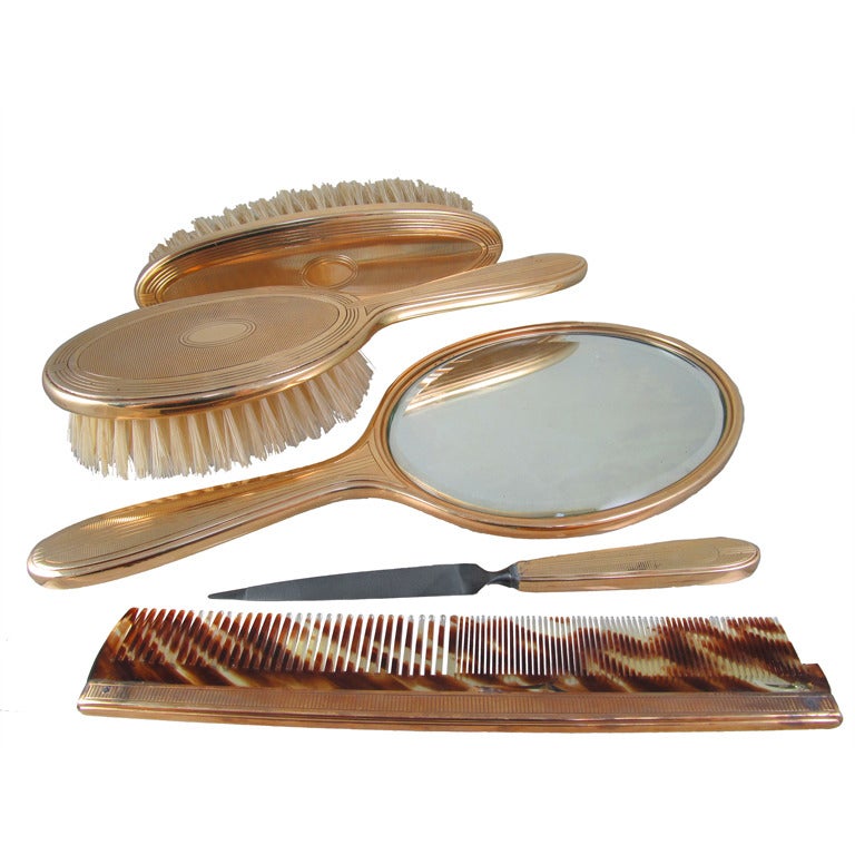 Tiffany and Co. Gold Vanity Set at 1stDibs vanity set for sale