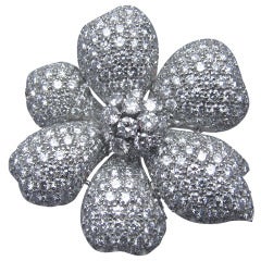 Diamond Flower Brooch