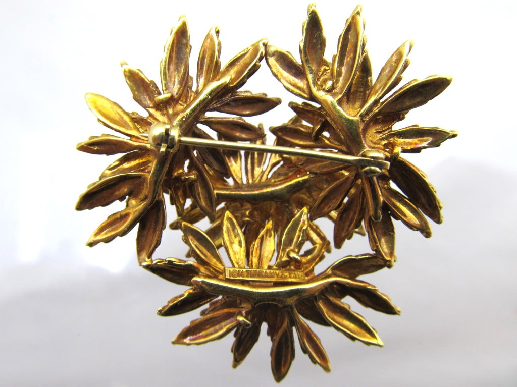 Tiffany & Co. Flower Brooch In Excellent Condition In New York, NY