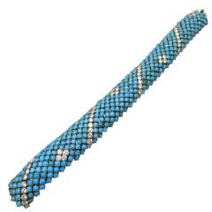 Turquoise & Diamond Bracelet