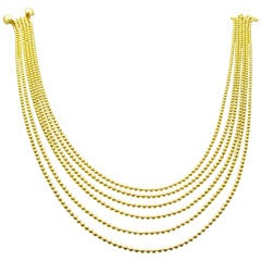 Vintage Cartier  Gold Draperie Necklace