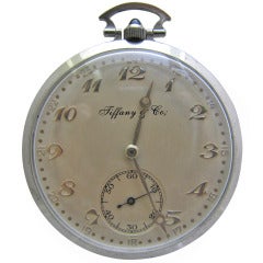 Tiffany & Co Platinum Pocket Watch with Diamond Band 3