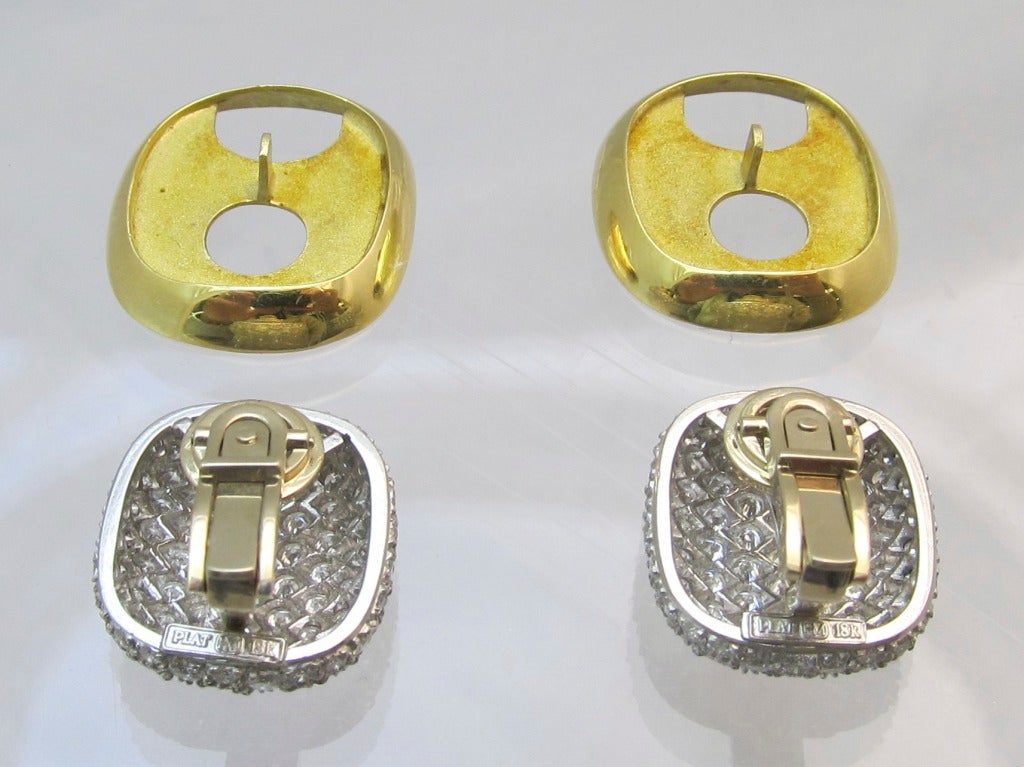 Contemporary Impressive Diamond Clip On Earrings