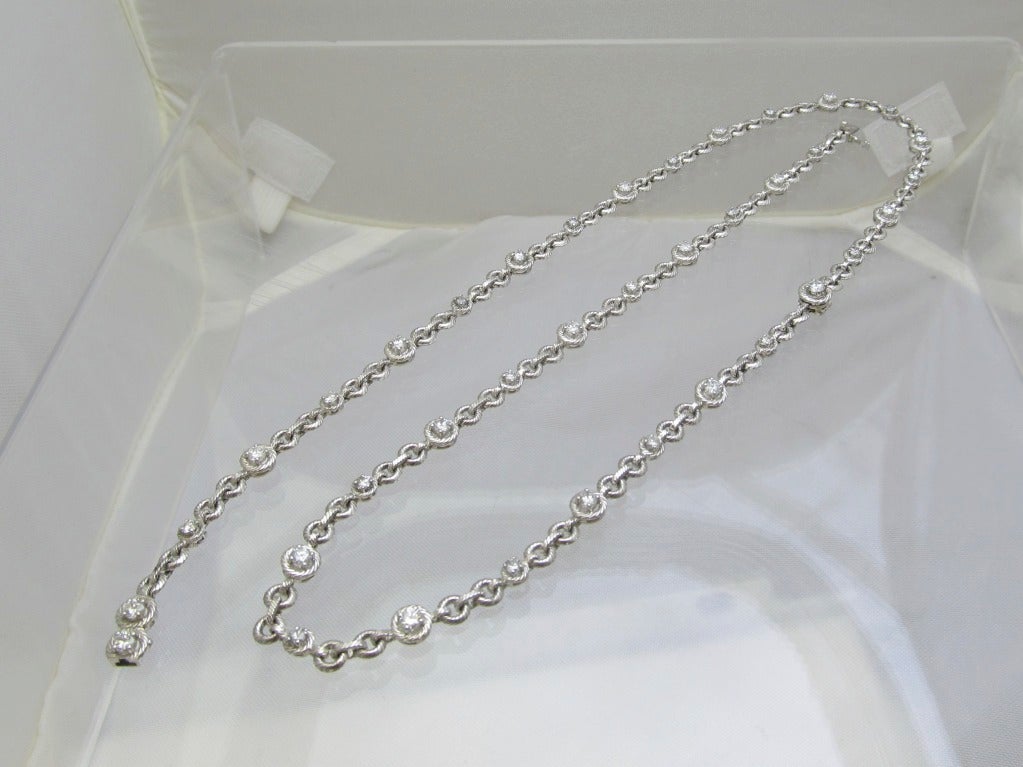 Van Cleef & Arpels Diamond Platinum Necklace 2