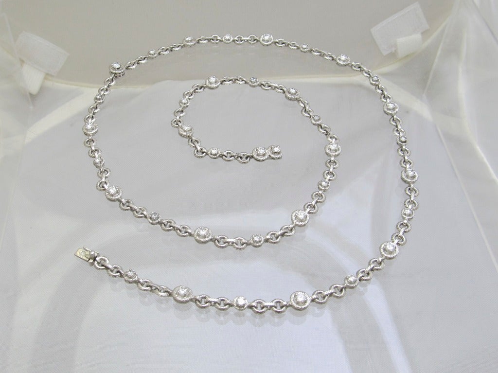 Van Cleef & Arpels Diamond Platinum Necklace 3
