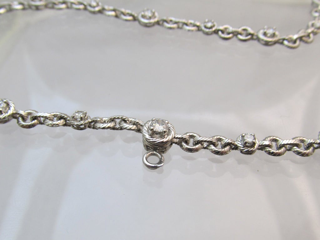 Van Cleef & Arpels Diamond Platinum Necklace 4