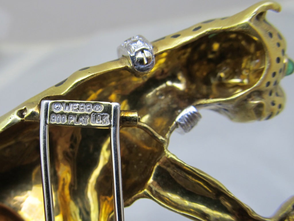 David Webb   Panther Brooch