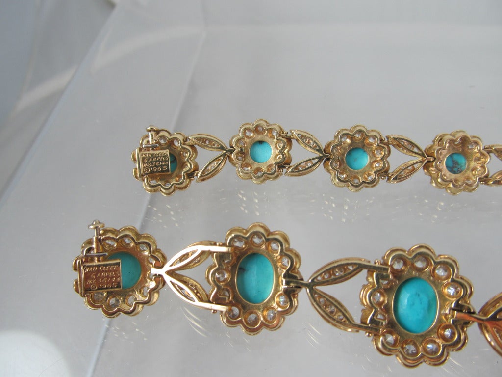 Women's VAN CLEEF & ARPELS - Turquoise & Diamond Necklace