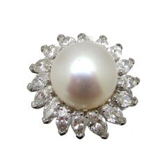 Van Cleef & Arpels South Sea  Pearl & Diamond Ring