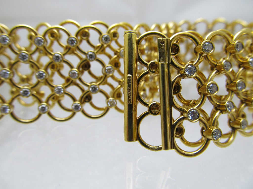 Artist Tiffany & Co     Diamond Gold Necklace