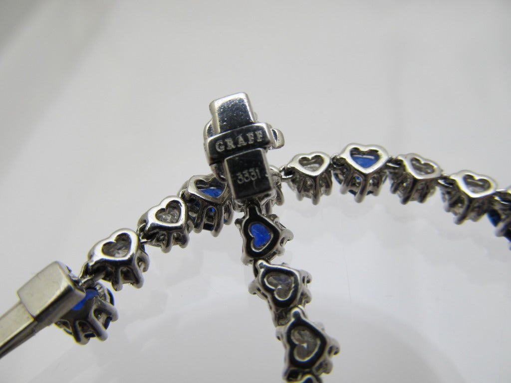 Graff  Diamond & Sapphire Bacelet In New Condition In New York, NY