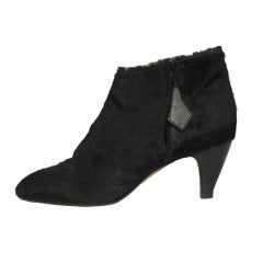 1980s Manolo Blahnik Pony Hair Ankle Booties