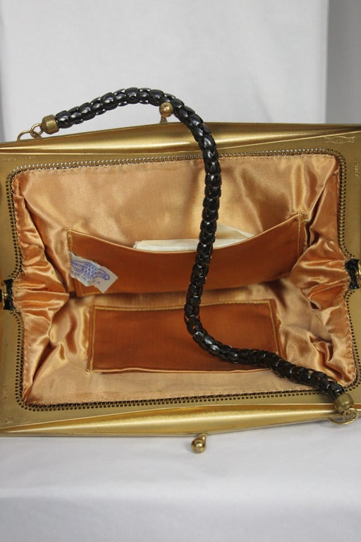 Women's 1950s Whiting and Davis Black Diamond Mesh Handbag