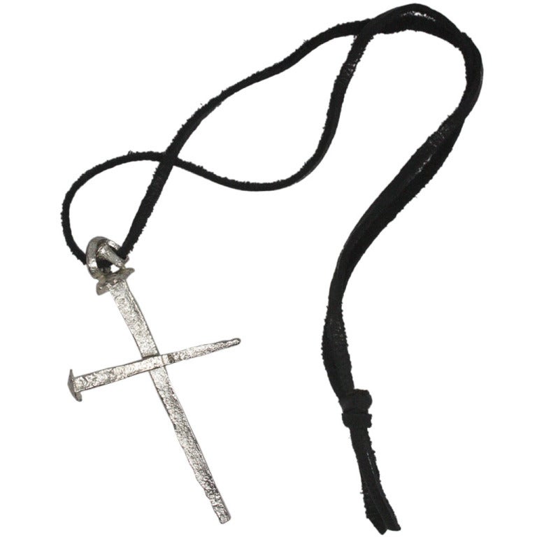 Tom Binns Nail Spike Cross Necklace