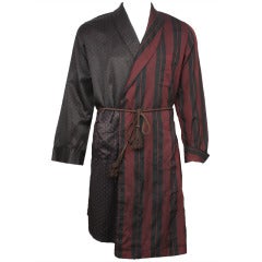 Margiela Men's Asymmetrical Multiprint Silk Robe at 1stDibs