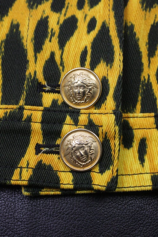1990s Versace Cheetah Print Jean Jacket For Sale at 1stdibs 1990s Versace Cheetah Print Jean Jacket For Sale at 1stdibs