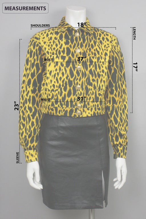 1990s Versace Cheetah Print Jean Jacket For Sale at 1stdibs 1990s Versace Cheetah Print Jean Jacket For Sale at 1stdibs