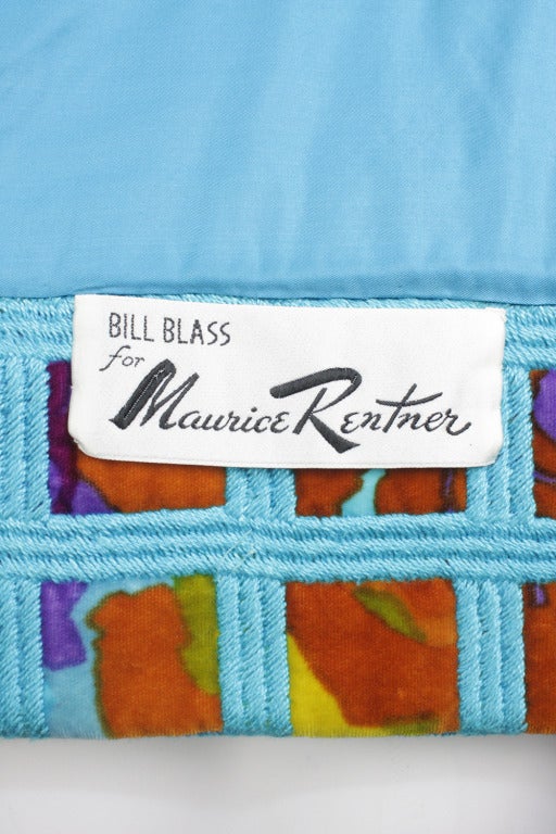 1960s Bill Blass Velvet Floral Coat and Dress 2