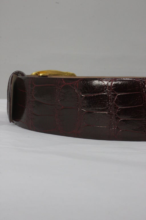 Donna Karan Alligator Belt In Excellent Condition For Sale In New York, NY