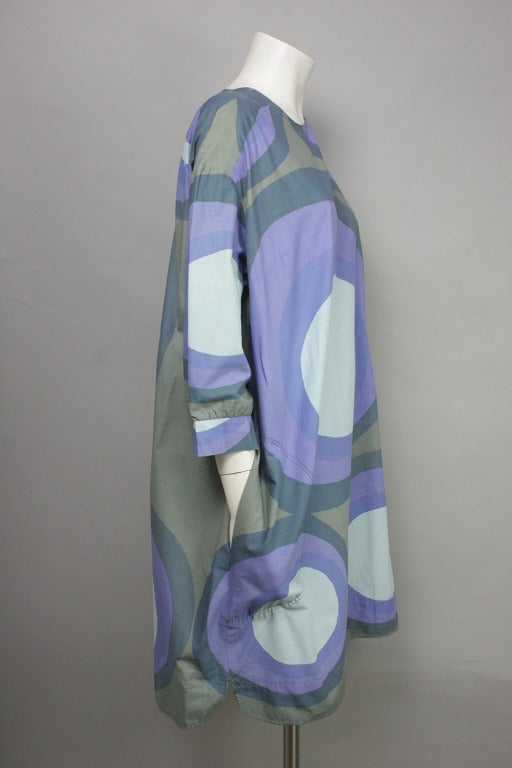 Women's Marimekko 1960s Geometric Print Dress For Sale
